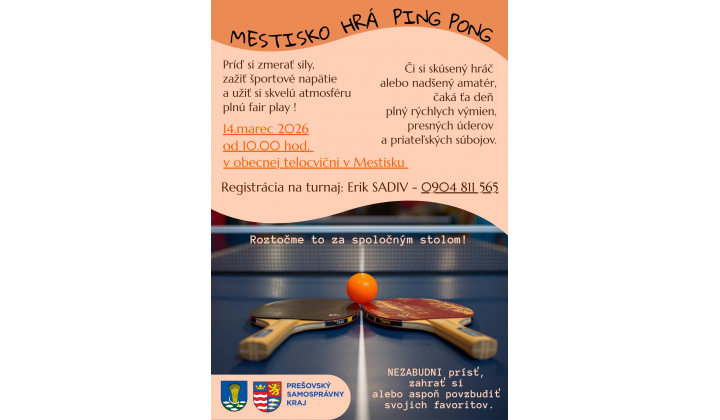 Mestisko hrá PING PONG