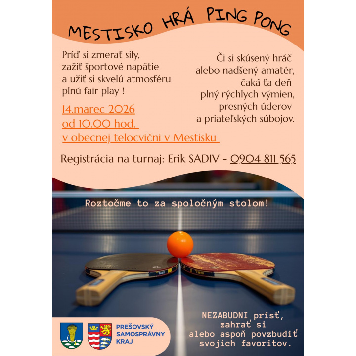 Mestisko hrá PING PONG