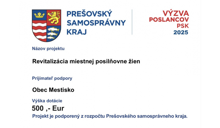 Revitalizácia miestnej posilňovne žien